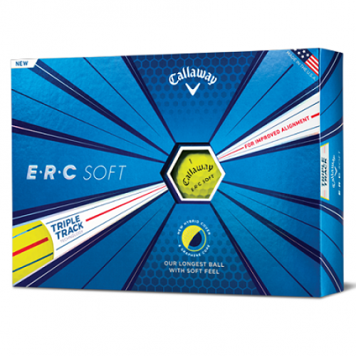 Yellow Callaway ERC Soft Dozen Golf Balls - Personalized
